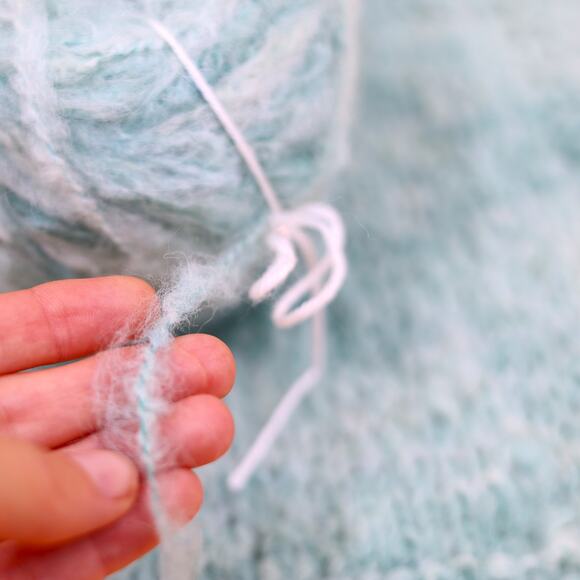 9 balls Baby Alpaca / Wool Blue Warm Knitting Crochet Light Worsted Yarn - Picture 3 of 3